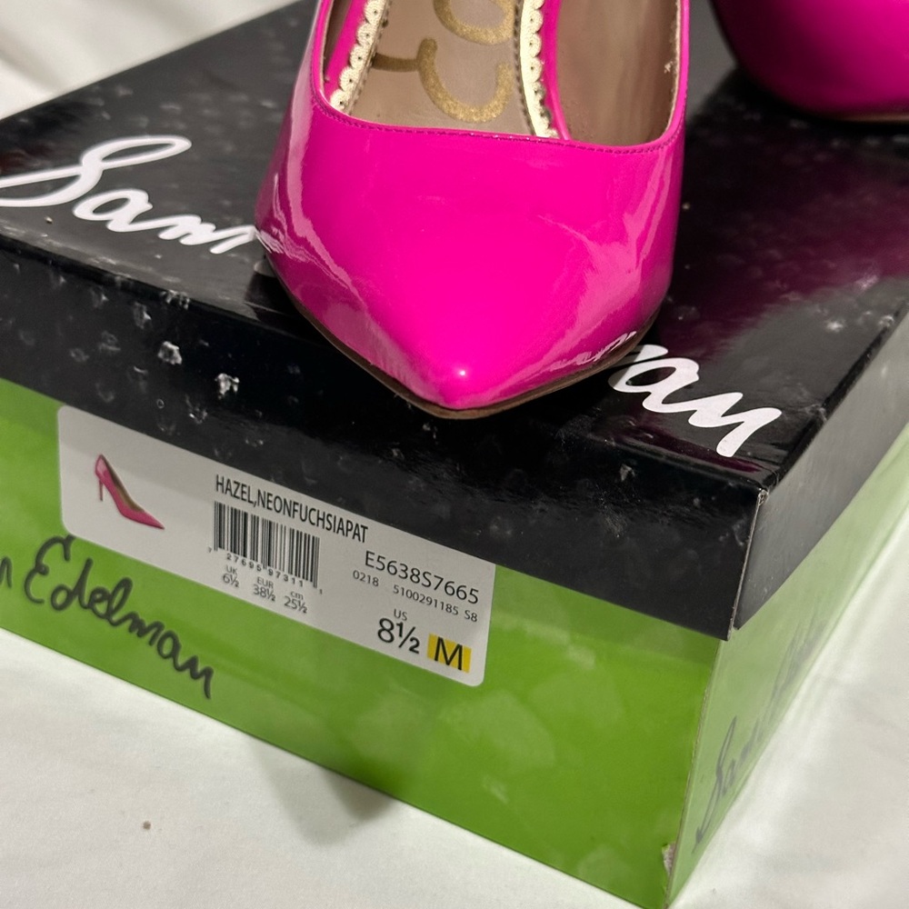 Sam Edelman Neon Fuchsia Heels - Picture 8 of 10